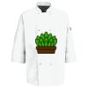 Eight Pearl Button Chef Coat with Thermometer Pocket Thumbnail